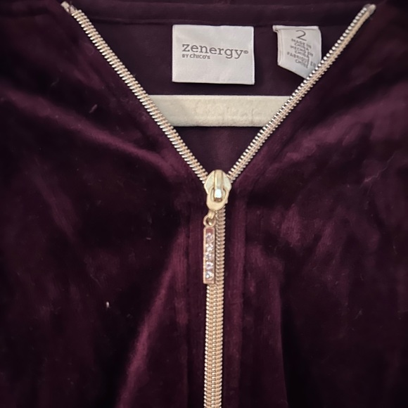 Chico’s Velour sweatsuit - Picture 3 of 8